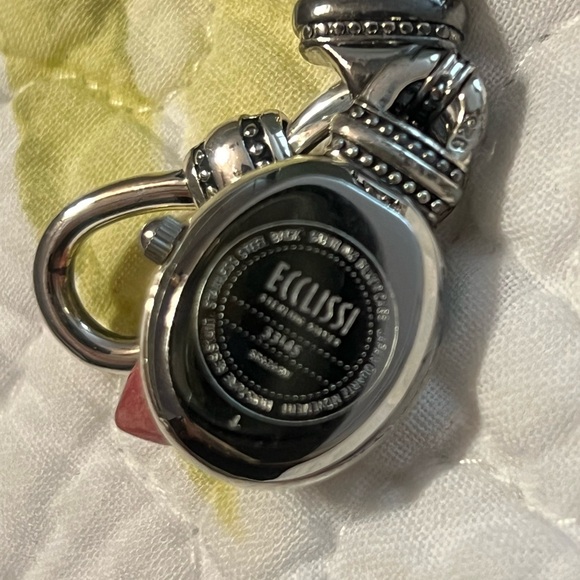 ESSLISSI Sterling Silver and Authentic Gem Charm Watch - Picture 11 of 11